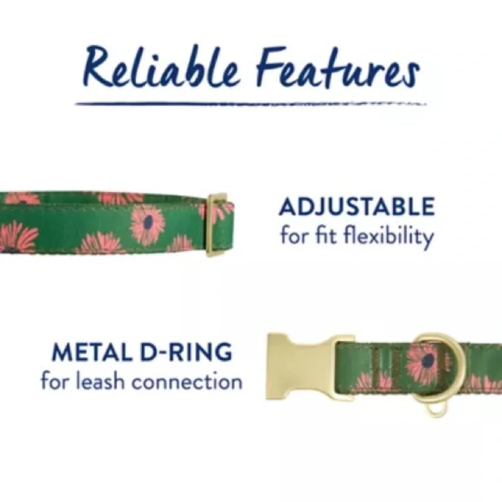 Dog Collar, Floral Design, Size Medium — Top Paw